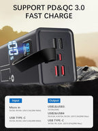LOHAO Portable Charger Power Bank, PD 30w & QC 3.0 Fast Charging Battery Pack, 70000mah Powerbank 5 Outputs 2 Inputs Compatible with iPhone 17/16/15/14/13/12 and More