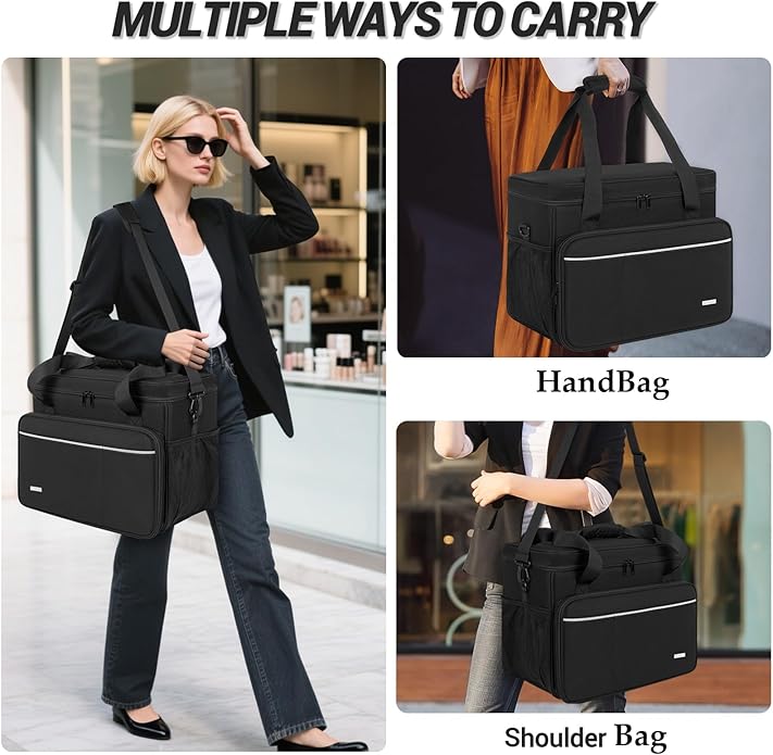 GMAK Teacher Briefcase, Teacher Tote Bags with 15.6 Inch Laptop Compartment, Scrapbook Tote Craft Organizer with Pockets