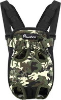 Pawaboo Pet Carrier Backpack, Adjustable Pet Front Cat Dog Carrier Backpack Travel Bag, Legs Out, Easy-Fit for Traveling Hiking Camping for Small Medium Dogs, Medium (Pack of 1), Deep Camouflage Black