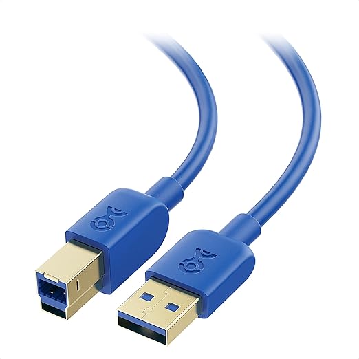 Cable Matters 5Gbps Long USB 3.0 Cable - 15ft, USB A to B Cable, USB3 Cord with Type-B 3.0 Connector for Hard Drive Enclosure/Built-in Hub and More, Blue