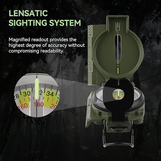 Compass Hiking Survival, Wilderness Survival Compass for Kids- Magnetic Gear Set Navigation Map- Backpacking Camping Hunting Survival