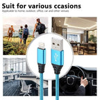 iPhone Charger 10FT 5Pack Apple MFi Certified Lightning Cable Fast Charging Nylon Braided USB-A to Lightning Compatible with iPhone 14/13 mini/14/13/12/11 Pro MAX/XR/XS/8/7/Plus/6S/SE/iPad