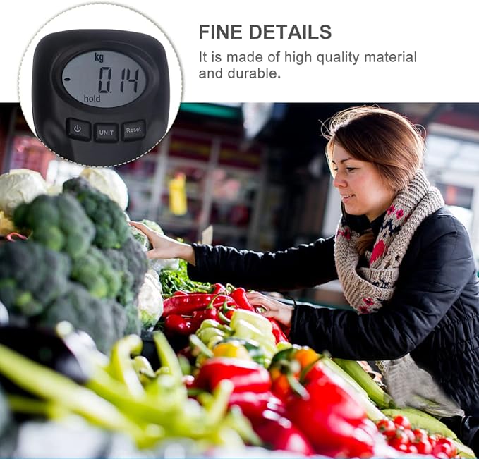 BESPORTBLE Digital Luggage Scale Portable with Backlit LCD Display Handheld Travel Weight Scale for Suitcases and Postal Use Compact Design with Nylon Strap Measures up to 110Lb/50Kg