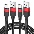 USB to USB C Cable 3ft, 2 Pack USB A to USBC Cable, Braided Type C Charger Cord 3A Fast Charging for iPhone 17 16 15 Pro Max, Samsung Galaxy S25 S24 S23, Google Pxiel 10 9, iPad Air Pro