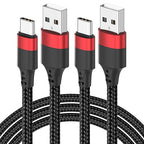 USB to USB C Cable 3ft, 2 Pack USB A to USBC Cable, Braided Type C Charger Cord 3A Fast Charging for iPhone 17 16 15 Pro Max, Samsung Galaxy S25 S24 S23, Google Pxiel 10 9, iPad Air Pro
