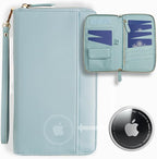 Travel Document Organizer - RFID Passport Wallet Case Family Holder Id Wristlet