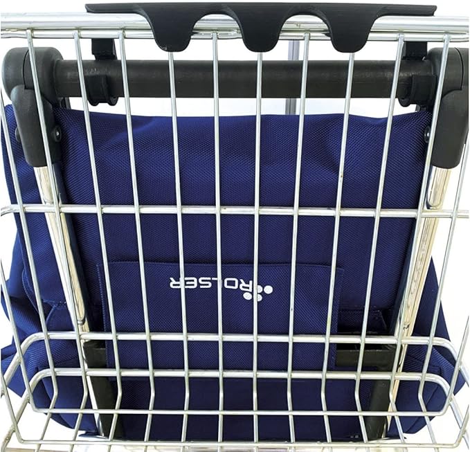 ROLSER I-Max Tweed 6 Wheel Stair Climber Foldable Shopping Trolley - Marine