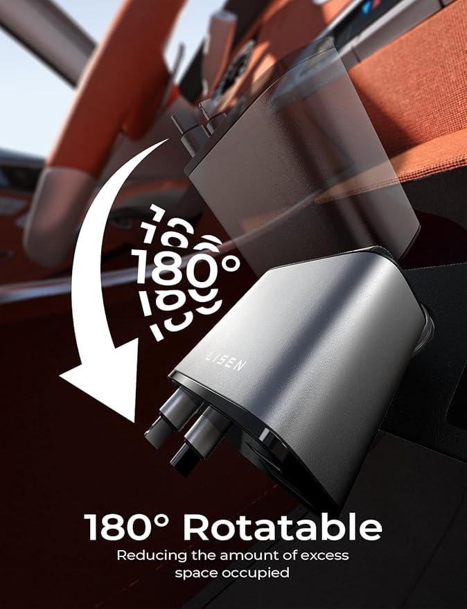 LISEN Retractable Car Charger Gift Box Edition, 84W Cars Phone Charger with Retractable Cable, Car Accessories Gifts for Men Women, 2025, USB C Fast Cars Adapter for iPhone 17 16 15 14