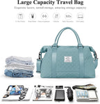 HYC00 Travel Duffel Bag,Carry-on Overnight Weekender Bags for Women,Sports Tote Gym Bag with Wet Pocket