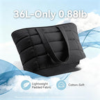 Puffer Tote Bag with Pouch,Women's Lightweight Quilted Shoulder Bag,15.6"/17.3" Laptop Travel Weekender for Work & Nurses