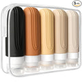 Travel Bottles for Toiletries, 5 Pack TSA Approved Travel Size Containers, 3oz Leak Proof Refillable Travel Accessories for Shampoo Conditioner, BPA Free Travel Bottles with Toiletry Bag