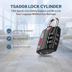 Forge TSA Approved Luggage Locks - Black 2 PK