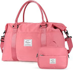 HYC00 Travel Duffel Bag,Carry-on Overnight Weekender Bags for Women,Sports Tote Gym Bag with Wet Pocket