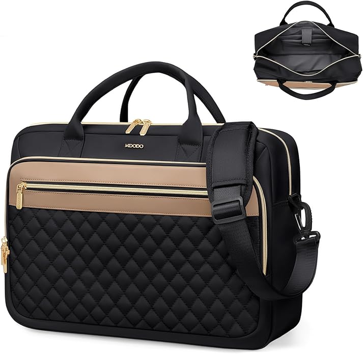 Laptop Bag for Women 15.6Inch Work Tote Computer Briefcase Waterproof Handbag Shoulder Teacher Office Crossbody Purse