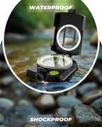 Sportneer Compass: Accurate Durable Lightweight Orienteering Compass with Strap and Carrying Case, Glow in The Dark Waterproof Hiking Essentials for Camping Backpacking, Best Survival Gifts for Kids