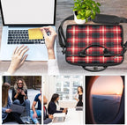 Laptop Shoulder Bag for Women Men, Waterproof Computer Case Messenger Bag Briefcase for Business Office Travel