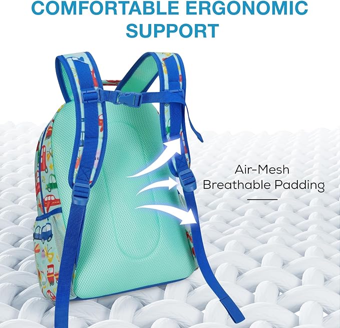 mommore Kids Backpack for Boys Girls 4-8 Kindergarten Elementary School Backpack with Lunch Box - 15” H Fit Folder