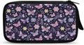 Purple Butterfly Electronic Organizer Cable Organizer Bag Travel Bag Cable Organizer Pouch Electronic Accessories Carry Case for SD Card Charger Phone Earphone Tech Pouch