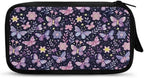 Purple Butterfly Electronic Organizer Cable Organizer Bag Travel Bag Cable Organizer Pouch Electronic Accessories Carry Case for SD Card Charger Phone Earphone Tech Pouch