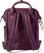 Baggallini Soho Backpack - Travel Laptop Backpack for Women - Lightweight Water-Resistant Luggage Bag, Mulberry
