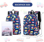 CAMTOP Preschool Backpack for Kids Boys Girls Toddler Backpack Kindergarten School Bookbags for Age 3-8 (Navy Vehicle)