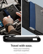 Spigen Life for Passport Card Cover Holder with RFID Blocking Technology Wallet Travel Documents Organizer Protector Accessories, SIM Card Pin Included
