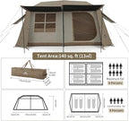 Naturehike Village Instant Tent, Camping Tent with Full Rainfly, Waterproof Large Cabin Tents for Car Camping