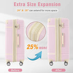 Hardshell Luggage Sets 4Pc with TSA Lock ABS Suitcase Hardshell Luggage Set