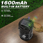 DIBMS Solar Camping Lantern, Collapsible LED Solar USB Rechargeable Lantern Flashlight Emergency Hanging Lights for Camping Hurricanes Power Outages Indoor Outdoor