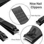 Premium 26-in-1 Manicure & Pedicure Kit – Stainless Steel Nail Clippers Set with Brown PU Leather Travel Case for Men & Women