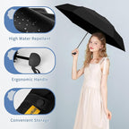 Yoobure Travel Umbrella Portable Compact Umbrellas, Pocket Mini for Purse, Umbrellas for UV Sun & Rain Small for Backpack, Umbrella with Case Folding for Kids Women