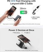 INIU Magnetic Portable Charger, Slim Qi2 Certified 5000mAh 20W Magnetic Power Bank, USB C in&Out Wireless Battery Pack Phone Charger, Only for iPhone 16/15/14/13/12 Series, Blue