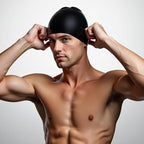 2pcs High Elasticity Silicone Swim Cap for Women and Men, Comfortable Non-Slip Swimming Caps for Long and Short Hair, Durable Waterproof Swim Hats for Adults, Keep Hair Dry