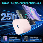 Super Fast Charger Type C, 25W USB C Wall Charger Fast Charging for Samsung Galaxy S26 Ultra/S26/S26+/S25 Ultra/S25/24 Ultra/S24/S23 Ultra/S22 Ultra with 10FT Long Android Type C Charger Cable 2Pack