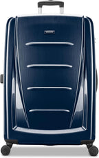 Samsonite Winfield 2 Hardside Expandable Luggage with Spinner Wheels, Navy, Checked-Large 28-Inch