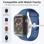 2Pack Short for Apple Watch Charger USB Magnetic Wireless Fast iWatch Charger Portable for Car Compatible with iWatch Ultra/Series 11/10/9/8/7/6/SE/SE2/5/4/3/2/1-[0.3m/1ft]
