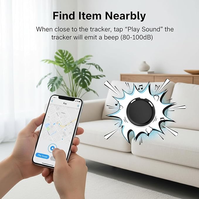 No Subscription GPS Tracker for Vehicles Work with Find My(iOS Only) Real-Time Mini Tracker Tags Global Coverage Hidden Car Location Tracking Tags Device with Magnetic Case No Monthly Fee Required