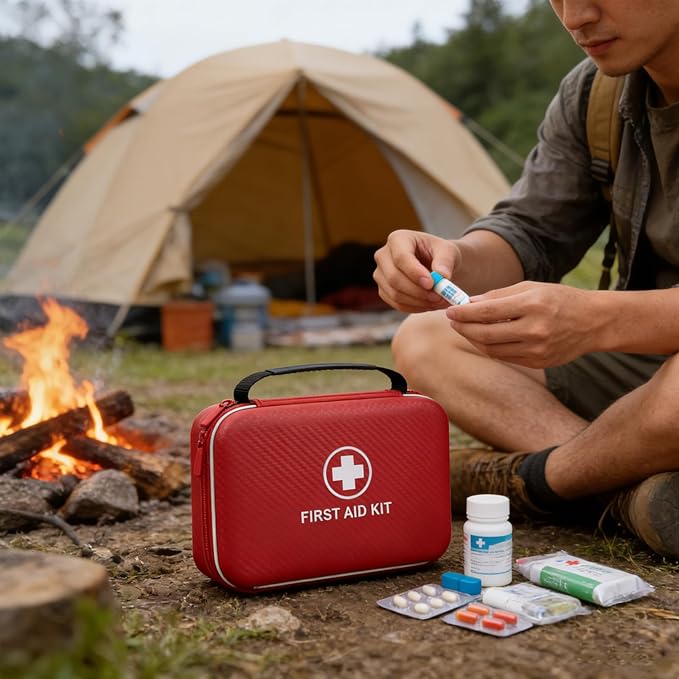 First Aid Kit - Smart Compartments Medical Kit, 2 Pack Large Capacity for Various Emergency Supplies, EVA Emergency Kit for Home, Car, Travel, Camping, Hiking, Office and Outdoor Emergencies