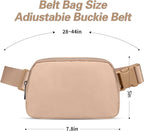 JSJ Mini Fanny Pack for Women & Men,Valentines Day Gifts for Girls Teens Kids Daughter Sister Her,Trendy Stuff Crossbody Bags Cute Everywhere Belt Bags. (Light Brown)
