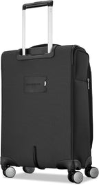 Samsonite Carry-On Soft-Sided Expandable 21-Inch Element Suitcase: Airline Approved for Most Major Airlines, Durable, 360° Spinner Wheels, Adjustable Handle, 2 Front & Side Pocket- Black