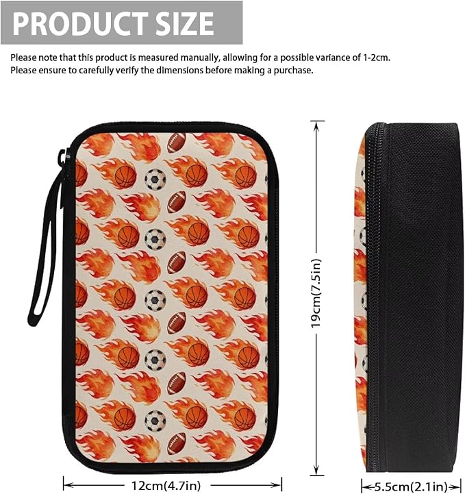 Basketball Travel Cord Organizer Cases Electronics Organizers Travel Case Large Tech Pouch Storage Bag Travel Bag Cable Organizer fits Phone Earphone Charger SD Card