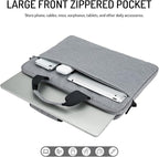 14-15 Inch Laptop Shoulder Messenger Bag Carrying Case Briefcase Slim Protective Computer Sleeve with Handle Strap Pocket for MacBook Acer ASUS HP Surface Dell Chromebook, Gray