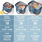 CleverMade Pacifica Collapsible Cooler Bag – Small Portable Cooler Bag for Travel, Foldable Insulated Cooler for Beach, Picnic & Road Trips, Holds Up to 18 Cans, Leakproof Soft Carry Cooler - Ocean