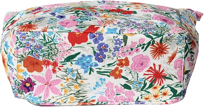 ESVAN Original Floral Tote Bag Large Shoulder Bag with Multi Pockets for Gym Travel Beach Daily Bags