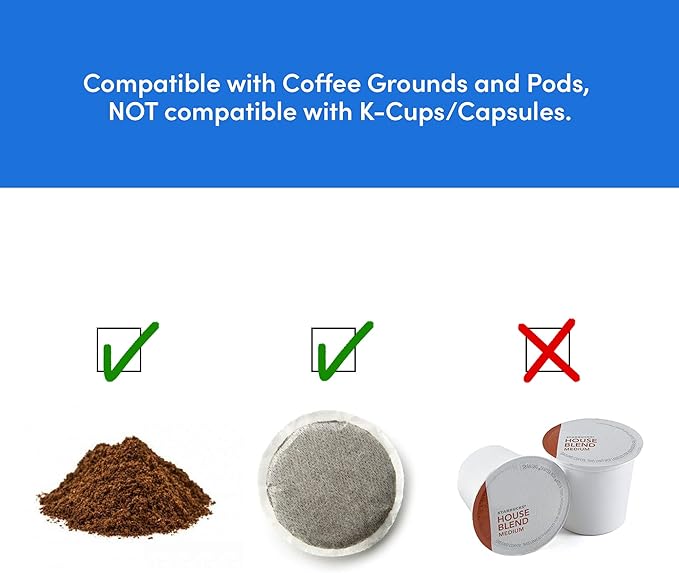 Elite Gourmet EHC111A Personal Single-Serve Compact Coffee Maker Brewer Includes 14Oz. Stainless Steel Interior Thermal Travel Mug,Compatible with Coffee Grounds,Reusable Filter,Black,(Pack of 6)