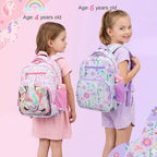 RHCPFOVR Kids Backpack for Girls - Girls Backpack 3-8 Ages Butterfly for Kids 15 Inch School Bookbag for Kindergarten Elementary School Bookbag for Girl 1st 2nd Grade