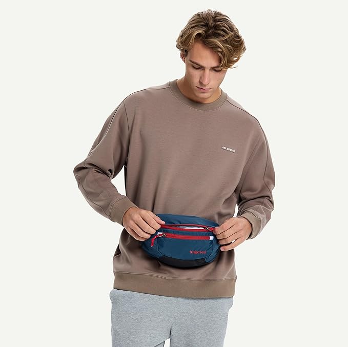 Ultralight Travel Waist Pack 2.5L, Large Water Resistant Fanny Pack for Men & Women.