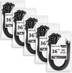 Large Zip Ties 36 inch (250 Pack), Long Zip Ties Heavy Duty with 250 lb Tensile Strength, Big Cable Ties, Black, by ANOSON