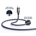 RAMPOW Micro USB Cable 10ft, Extra Long Charging Cord, QC 3.0 Fast Charge & Sync USB Cable, Braided Android Charger Cable for Samsung Galaxy S7 Edge S6 S5, Moto, LG G4, HTC - Space Gray