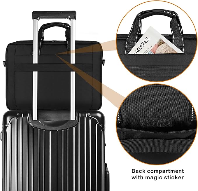 17 inch Waterproof Protective Laptop Messenger Briefcase with Adjustable Shoulder Strap, Men Women Travel/Business Bag Compatible with HP ZBook,ThinkPad,DELL Inspiron
